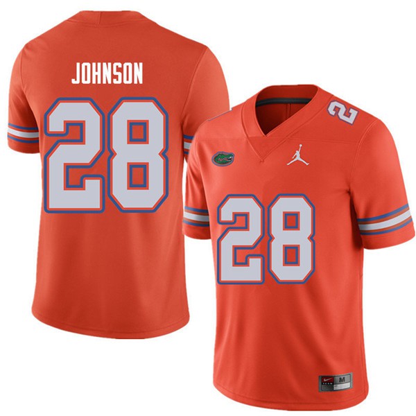 Jordan Brand Men #28 Kylan Johnson Florida Gators College Football Jerseys Orange